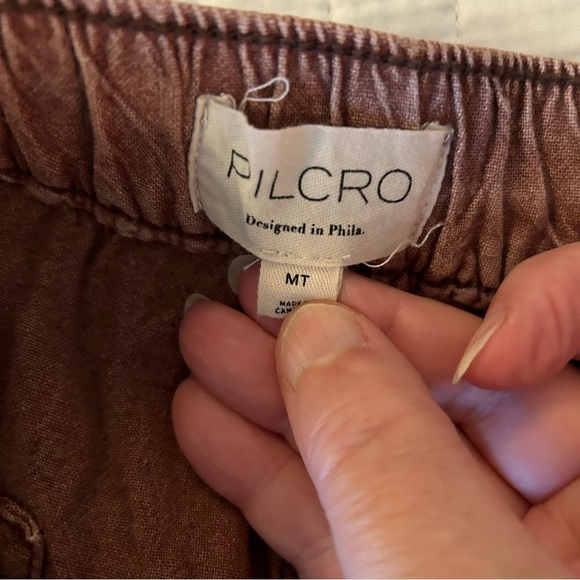 Anthropologie Pilcro Linen Blend Drawstring Pants. Size MT. - Picture 3 of 12